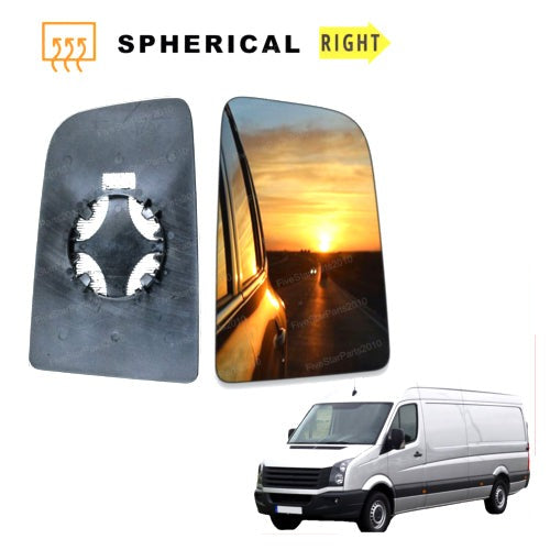 Right Driver side wing mirror glass for VW Crafter 2006-2017 heated