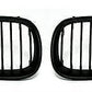 BMW 5 SERIES E60 E61 MATTE BLACK PERFORMANCE STYLE FRONT KIDNEY GRILLES GRILLS