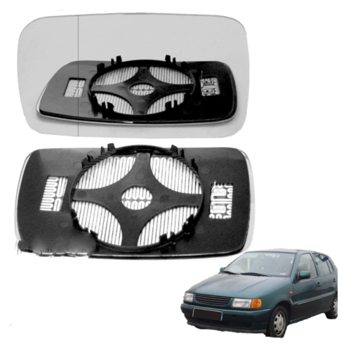 Left side Wide Angle wing mirror glass for VW Polo (6N1) 1994-1999 Heated