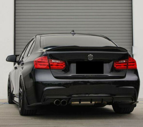 BMW F30 F31 3 SERIES REAR DIFFUSER M SPORT PERFORMANCE TWIN EXHAUST GLOSS BLACK