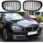 BMW F01 F02 LCI 12-15 gloss shiney black front kidney grilles double twin spoke
