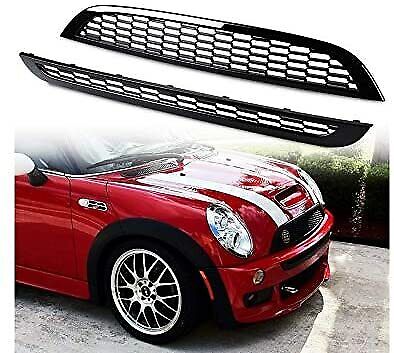 Mini R50 R52 R53 gloss black front bumper bonnet grille grilles JCW aero bumper