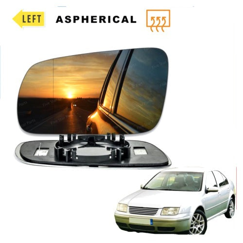 Left side Wide Angle wing mirror glass for VW Bora 1998-2005 Heated