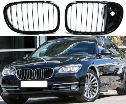 BMW F01 F02 LCI gloss black front kidney grille grilles 12-15 camera hole