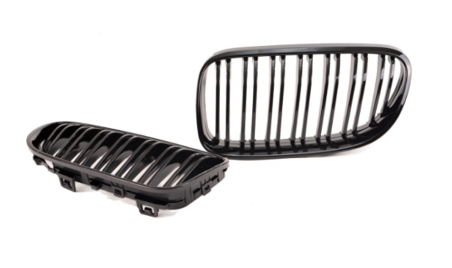 BMW E92 E93 10-13 LCI gloss black front kidney grilles grills double spoke UK.