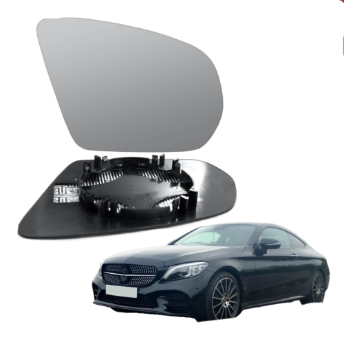 Mercedes C-Class Coupe Right Driver wing mirror glass 2015-2021 door side Heated