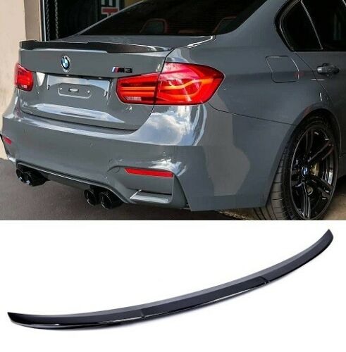 BMW F30 F80 M3 4dr Gloss black M4 style look rear boot trunk lip spoiler UK