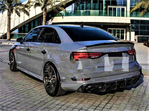 Audi RS3 Look A3 S3 RS3 8V Saloon Carbon Fibre M4 Style Boot Spoiler 2013-2020
