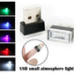 7 Colours Mini USB LED Wireless Lamp Car Atmosphere Light Colorful Accessories