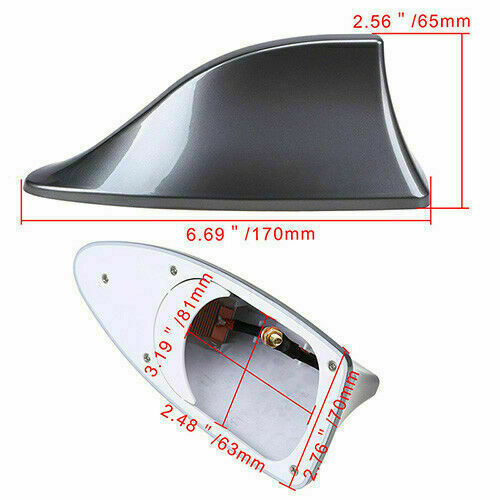 Grey Car SUV Shark Fin Aerial Antenna Roof AM/FM Radio Mast Signal For BMW/Audi